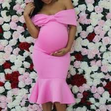 Home baby shower maternity dresses. Chic Bump Club Dresses Maternity Pink Bow Baby Shower Dress Poshmark