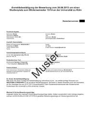 Vermieterfreundliche muster & vorlagen findest du in der themenwelt rund um die vermietung. Muster Der Anmeldebestatigung Verwaltung Universitat Zu Koln