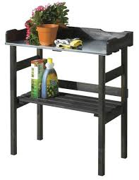 Jem og fix havemøbler : Plantebord Sort Havekrukker Potteplanter Og Havemobler