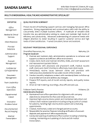 Example Of Healthcare Administrative Resume Examples Resume Cv Administrative Assistant Resume Medical Assistant Resume Resume Examples