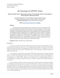 Image result for H2FPEF Score