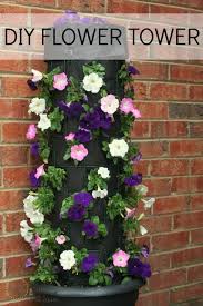 Diy Flower Tower Flower Tower Diy Flowers Flower Garden