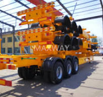 2 Axle 40FT Straight Frame Chassis Container Transport ...
