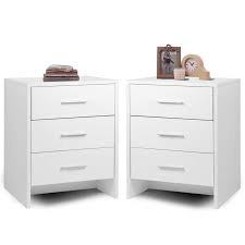 A clean expression that fits right in, in the bedroom or wherever you place it. Voilamart Set Of 2 Chest Of Drawers Bedside Tables 3 Drawer Nightstand Cabinet Unit Bedroom Furniture Storage 58x 40 X 35 5cm White Buy Online In Cayman Islands At Cayman Desertcart Com Productid 149313937