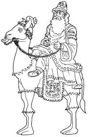 Reyes Magos Para Colorear Con Sus Animales