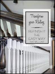 How To Refinish A Railing That Will Last Railing Wood Banister Refinished