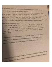 Dear America Letters Home From Vietnam Questions Pdf Name Period Dear America Letters Home From Vietnam Chart Complete This Chart Throughout The Film Course Hero