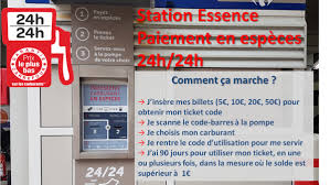Publié le 26 mai 2016 à 11h11. Borne Especes A La Station Essence
