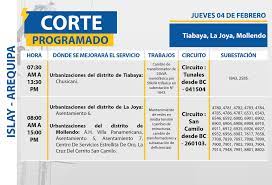 Discover new offers and get the best flight. Corte De Servicio Electrico En 4 Distritos De Arequipa E Islay Jueves 4
