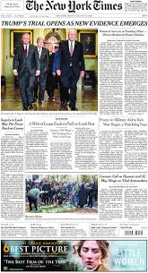 Just go to the new york times front page the way you normally do. The New York Times In Print For Friday Jan 17 2020 The New York Times