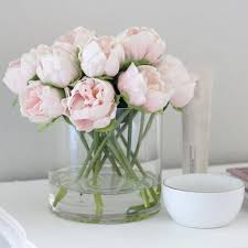 Diy Faux Peony Arrangement With Acrylic Water Flower Arrangements Diy Fake Flower Arrangements Peony Arrangement