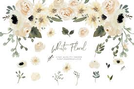 Decorative frame elements set free vector. Cream Beige Floral Clipart Watercolor Bouquets Bohemian Boho By Sunflower Day Love Thehungryjpeg Com