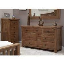 Rustic Solid Oak 7 Drawer Wide Chest Oak Bedroom Furniture Oak Furniture Solid Oak Furniture
