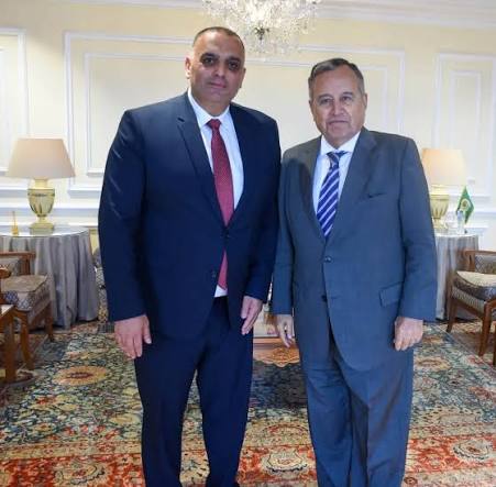 Meeting between Al-Awar and the Arab League Secretary-General to discuss  the latest developments in Jerusalem - Yaffa News Network