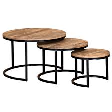 The lightness of design contrasts starkly with the strength of solid wood. Darsh 3pk Coffee Table Set In Washed Grey Furnishmyhome Ca