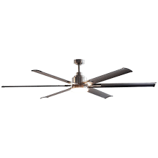 Many times when a ceiling fan is designed, it can be built with an optional lighting assembly. 72 In Larger Brushed Chrome 6 Blade Led Ceiling Fan With Remote 72 Inches Overstock 31841583