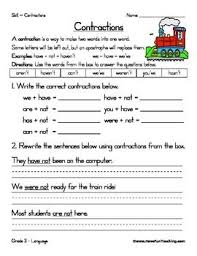 Contractions Worksheet Contraction Worksheet Teaching Have Fun Teaching