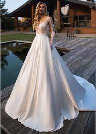 Wedding Dress Web2b Cheap Wedding Dresses Online Wedding Rehearsal Dre Brautkleid Lange Armel Hochzeitskleider Aus Satin Ballkleid Hochzeit