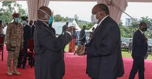 Uganda president yoweri kaguta museveni swearing in ceremony 2021 at kololo uganda, after defeating bobi wine. Uhuru In Kampala For President Museveni Swearing In Ceremony People Daily