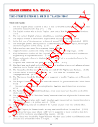 Crash Course U S History Worksheets Make Teaching Learning Fun A Mix Of T F Fill In And Free Answ History Worksheets Crash Course Crash Course Us History
