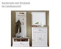 Trendteam smart living garderobe sitzbank schrank schuhschrank ole, 91 x 45 x 35 cm in weiß mit viel stauraum. Garderobe Mit Sitzbank