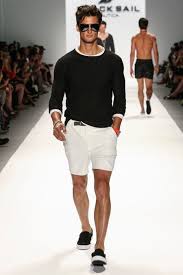 Black And White Shorts Outfit Men Men S Black Crew Neck Sweater White Crew Neck T Shirt White Shorts Black Slip On Sneakers Men S Spring Summer Fashion Mens Fashion Summer Mens Outfits