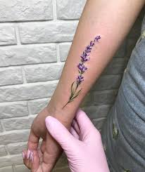 Lavender Tattoo On Forearm In 2020 With Images Lavender Tattoo Small Forearm Tattoos Wrist Tattoos
