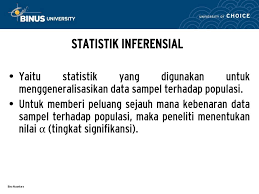 Statistik deskriptif digunakan untuk memahami dan menerangkan suatu peristiwa. Analisa Data Dan Interpretasi Statistik Inferensial Pertemuan Ppt Download