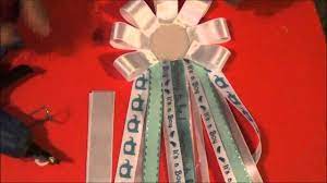 How To Make A Baby Shower Corsage Baby Shower Corsage Diy Corsage Baby Shower Baby Shower Ribbon
