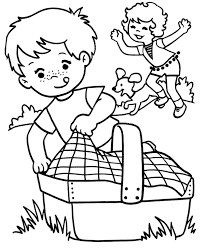 Patrick's day coloring pages will keep your kids happy and occupied for an aftern. Coloring Pages Family Picnic Coloring Home