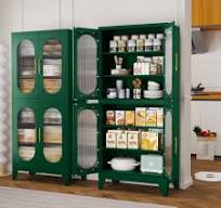 Amazon.com: GAIOUS Green Metal Display Cabinet with Acrylic ...