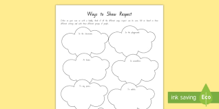 ways to show respect worksheet teacher made
