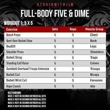 Here S The Workout That Kicks Off My 4 Week Five Dime Program Tomorrow In My Trainwithjim S German Volume Training Full Body Workout Routine Workout Routine