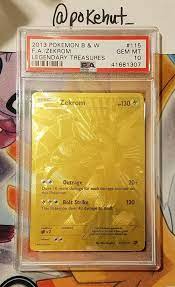 Zekrom cards listed with a blue background are only legal to use in the current expanded format. Pokemon Psa 10 Gem Mint Gold Zekrom Full Art Secret Rar