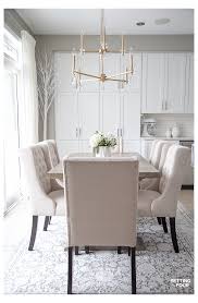 Our Dark To White Kitchen Remodel Before And After White Upholstered Dining Chairs See In 2020 Dark Wood Cabinets Kitchen Remodel Before And After Kitchen Refacing
