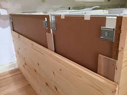 When It Came Time To Install The Base Cabinets Making Our Ikea Kitchen Peninsula Diana Had Big Pl Ikea Kitchen Island Kitchen Peninsula Diy Kitchen Renovation