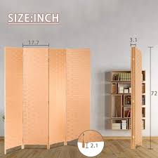 Use this folding wall to separate sections of different rooms or as a modest dressing screen. Xxfbag 4 Panel Room Divider Privacy Screen 6 Ft Wooden Folding Portable Partition Wall Divider For Home Office Bathroom Living Room Office Mesh Woven Freestanding Room Screen Natural Amazon In Furniture