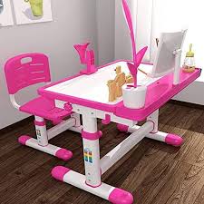 Hdhua Decoration Furniture Kids Desk And Chair Set Kids Study Table For Boys Girls Drawer Pencil Slot K Kids Study Table Desk And Chair Set Kids Activity Table