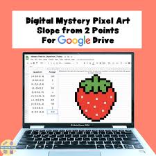 Digital Mystery Pixel Art Slope From 2 Points Distance Learning Pixel Art Distance Learning Art Activities