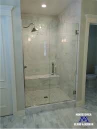 We Love The Look Of This Shower Door It Keeps The Bathroom Looking Sophisticated And Clean Minnetonkaglass Custom Shower Doors Corner Shower Glass Shower