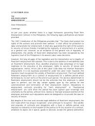 This position is for long term employment with a career development. Sample Legal Opinion Employment Labour Law