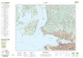 Elevation Map North Vancouver 092G06 - North Vancouver - Topographic Map