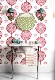 The Petal Wall Lights Eclectic Wallpaper Home Wallpaper Bathroom Wallpaper Red