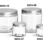 Clear PET Straight Sided Jars w/ Lined Aluminum Caps