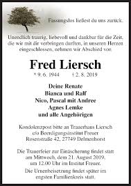 Nico liersch (born 17 july 2000) is a german actor. Traueranzeigen Von Fred Liersch Noz Trauerportal