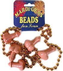 Amazon.com: Forum Novelties 56218 Gold Bead Penis Necklace, As Shown, One  Size