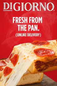 Digiorno Crispy Pan Pizza Bakes Fresh In Its Own Pan Unlike Delivery It S Oven Fresh And Has Edge To Edge Cheese With Crispy Caram Food Yummy Snacks Recipes