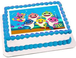 2nd Birthday Baby Shark Rectangle Cake Bolo Baby Shark 90 Modelos Fantasticos E Inspiradores Para Ajudar Voce Na Escolha In 2020 Shark Birthday Party Shark Theme Birthday