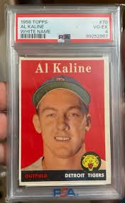 Al Kaline baseball trading card