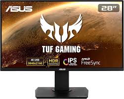 ASUS VG289Q Tuf Gaming Monitor, 4K (3840X2160), IPS, 90% DCI-P3, DP, HDMI,  FreeSync, Low Blue Light, Flicker Free, Shadow Boost, HDR 10, Black,  WLED/IPS 28 inches : Buy Online at Best Price